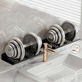 تصویر شلف فلزی دیواری پشت شیرآلات کد zb5 قابل استفاده در ظرفشویی و سرویس بهداشتی