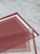 تصویر کاغذ ضدآب گل آرایی بسته ۲۰ برگی رنگ هات پینک با حاشیه سفید مدل xjy-05 