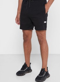 تصویر شلوارک مشکی کژوال با بند کشی برند jack & jones Casual Drawstring Shorts Black