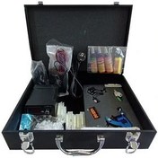 تصویر پک کامل دستگاه تاتو دو گان حرفه ای، ست لوازم تاتو، پکیج محصولات تتو 