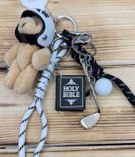 تصویر چارم بگ مدل تدی کلاه دار 