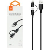 تصویر کابل شارژ 1.2 متری فست Mcdodo 2 in 1 مدل CA-6800 رنگ مشکی کد 30582 
