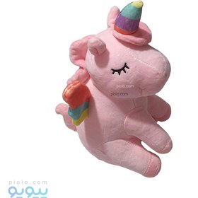 تصویر عروسک طرح اسب تک شاخ ارتفاع 25 سانتی متر Unicorn doll height 25 cm