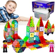 تصویر ست ۶۲ تکه بلوک های مغناطیسی میکروماگس 