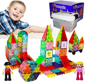 تصویر ست ۶۲ تکه بلوک های مغناطیسی میکروماگس 