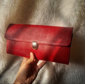 تصویر کیف پول دستی چرم طبیعی 