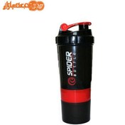 تصویر شیکر بدنسازی سه طبقه اسپایدر multifunctional spider shaker bottle with protein cup