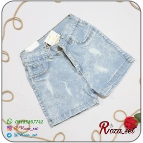 تصویر شورتک جین زیپ دار 805 کد 189 - 48 