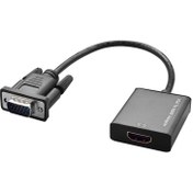 تصویر مبدل HDMI به VGA دی ام مدل HDCP با کابل ۰.۲ متر 