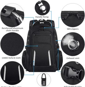 تصویر CoolBELL Laptop Backpack Fits 17.3 Inch Laptop Waterproof Travel School Backpack with USB and Headphones Jack Gift for Women amp Men Anti-theft Laptop Bag for Travel/School/Business - ارسال 15 الی 20 روز کاری 