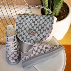 تصویر ست کیف و کفش دخترانه طوسی مدل VALERIA 