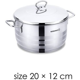 تصویر قابلمه سایز 20 استیل کرکماز مدل آسترا KORKMAZ ASTRA 20 × 12 cm Cookware