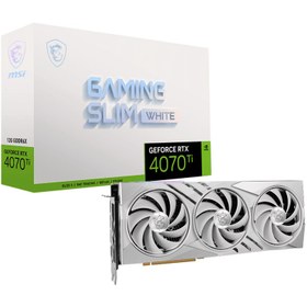 تصویر کارت گرافیک ام اس آی MSI GeForce RTX 4070 Ti Gaming X Slim White 12G 