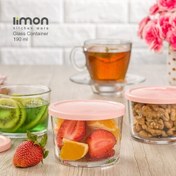 تصویر پیاله شیشه ای دربدار ساده ظرفیت 190 میلی لیتری لیمون (limon) (رنگ وانیلی، کرپ، سفید، طوسی، قرمز، نارنجی، زرد، سبز) 