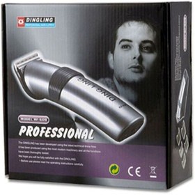 تصویر ماشین اصلاح موی حرفه‌ای نقره‌ای/مشکی برند dingling Professional Hair Trimmer Silver/Black