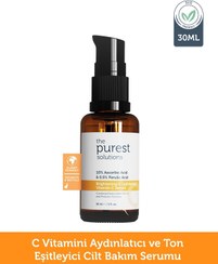 تصویر The Purest Solutions سرم مراقبتی براق کننده و یکسان کننده تن ویتامین سی 30 میلی لیتر 10% اسید اسکوربیک و اسید فرولیک 0.5% The Purest Solutions C Vit Aydınlatıcı Ve Ton Eşitleyici Bakım Serumu 30 ml %10 Ascorbic Acid & Ferulic Acid %0,5