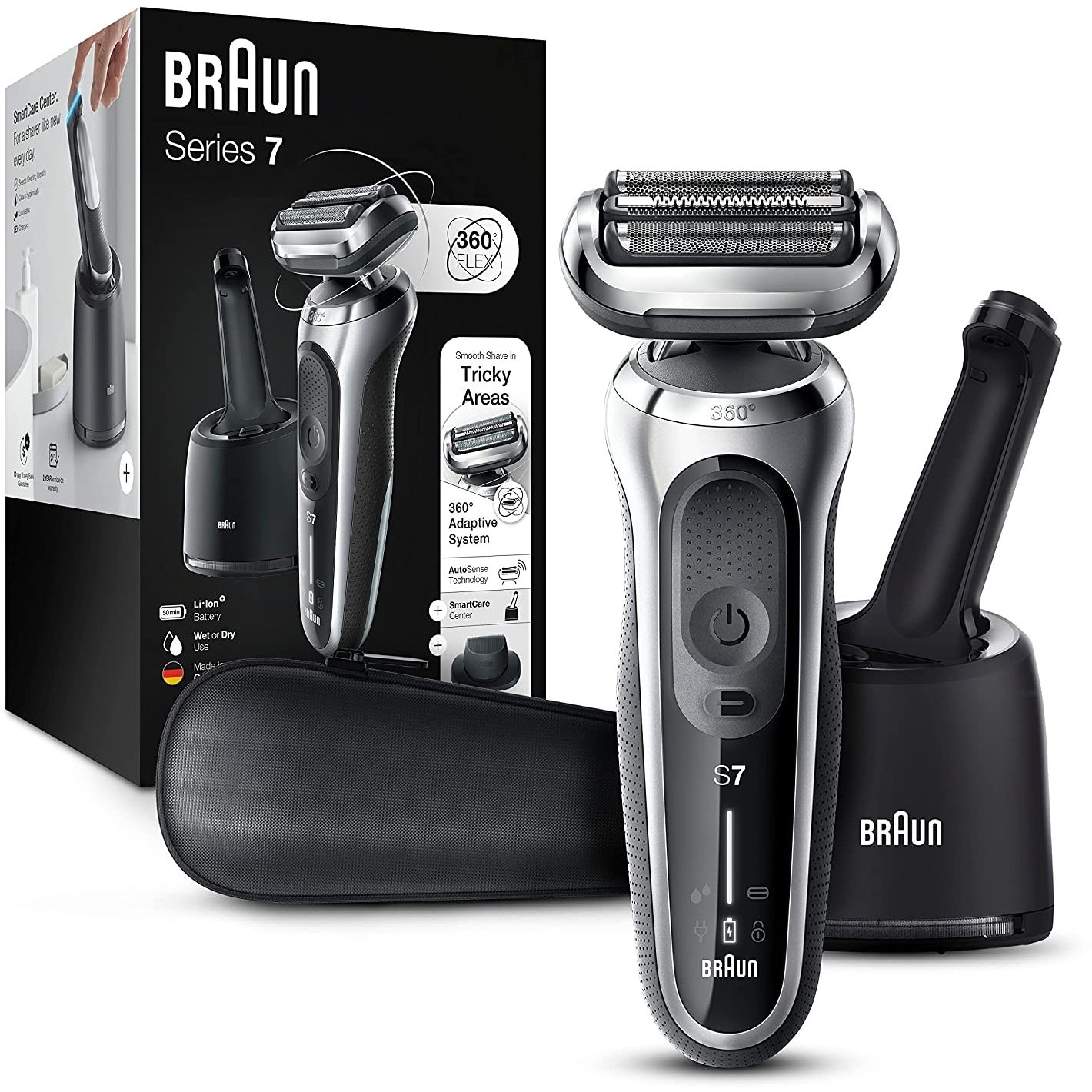 Braun Series 5 5197cc Men's Electric Shaver Clean&Charge Station Trimmer  Travel 