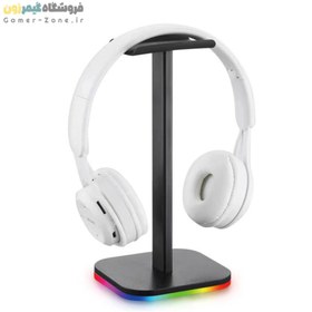 تصویر استند و پایه نگهدارنده هدست/هدفون با نورپردازی RGB Headphone Stand / Headset Stand with RGB Base 