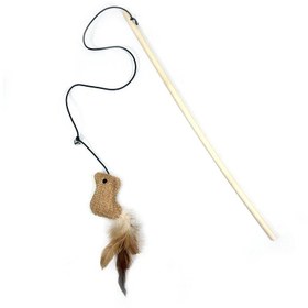 تصویر چوب بازی گربه مدل پرنده کنفی 