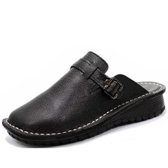 تصویر صندل طبی چرم مردانه دست دوز مدل آخوندی 2 