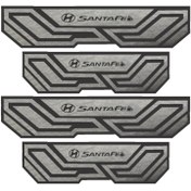 تصویر برچسب پارکابی خودرو شیپرس طرح چرم کد SP040 مناسب برای هیوندای سانتافه بسته 4 عددی به همراه جاکلیدی 