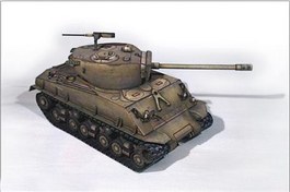 تصویر کیت ماکت مقوایی تانک آمریکایی Sherman M4A3E8 