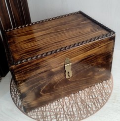 تصویر صندوقچه چوبی بزرگ 20 در 30 سانت 