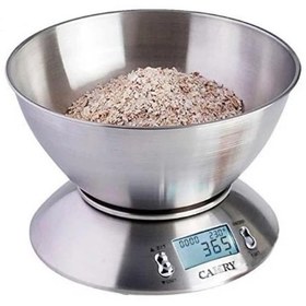 تصویر ترازوی آشپزخانه دیجیتالی کاسه دار استیل 5 کیلوگرمی کمری EK4150NP EK4150NP digital kitchen scale with 5 kg steel bowl