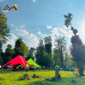 تصویر سایبان ستاره ای دیلور سایز متوسط قطر ۱۰ متری 