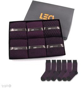 تصویر پک جوراب مردانه لئو Leo مشکی Leo socks