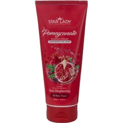 تصویر ماسک روشن کننده استار لیدی حجم ۱۷۵ میلی لیتر حاوی عصاره انار و لیکوریس 