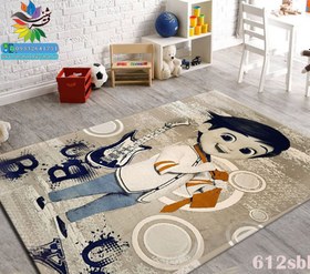 تصویر فرش پسرانه طوسی اتاق کودک s612 