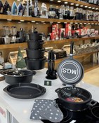 تصویر سرویس قابلمه گرانیتی ام جی اس ۲۵ پارچه طرح جرمنی 