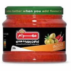 تصویر مهرام زیتون پرورده هندی شیشه 310 گرم 