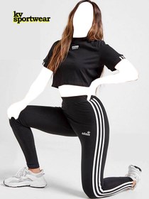 تصویر ست کراپ شلوار ورزشی زنانه adidas adidas womens sports pants crop set