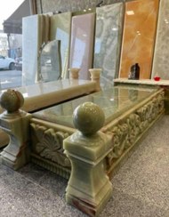 تصویر سنگ مزار مرمر سبز،سنگ قبر لاکچری کد 73 