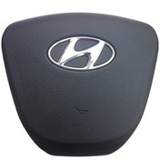 تصویر ایربگ فرمان هیوندای اکسنت ۲۰۱۴ رنگ کرم Steering wheel airbag