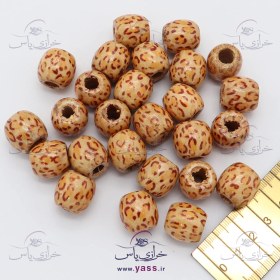 تصویر مهره چوبی مدل پلنگی 15 میل (بسته 25 عددی) 