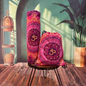 تصویر کیف مت یوگا مخمل طرح ماندالا کد 1238 
