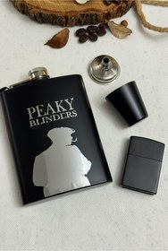 تصویر هیپ فلاسک فندکدار مدل پیکی‌بلندرز 