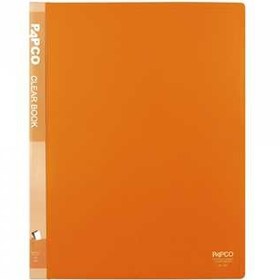 تصویر کلیر بوک 60 برگ بدون قاب سایز A4 رنگ نارنجی پاپکو 