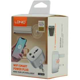تصویر تبدیل 3 به 2 هوشمند الدینیو مدل Ldnio SCW 1050 ا Ldnio Wifi Smart Power Plug scw1050 Ldnio Wifi Smart Power Plug scw1050