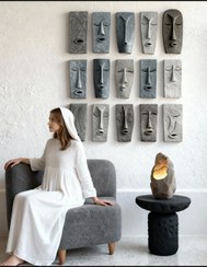 تصویر دیوارکوب فانتزی چهره پاپیه ماشه Fantasy face wall hanging