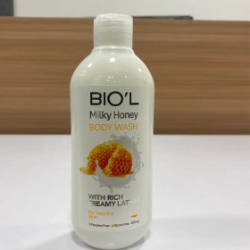 تصویر شامپو بدن مرطوب كننده بيول حاوی عصاره شیر و عسل مناسب برای پوست های خیلی خشک Milky Honey For Very Dry Skin Body Wash