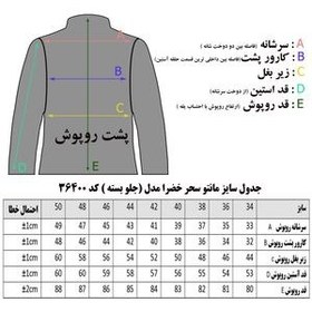 تصویر روپوش پزشکی زنانه خضرا مدل سحر کد 36400 