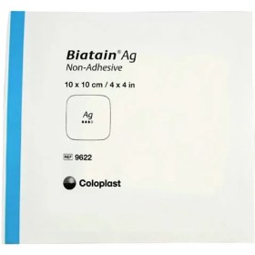 تصویر پانسمان فوم بیاتین نقره کلوپلاست سایز ۱۰*۱۰ بدون چسب 