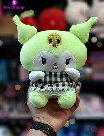 تصویر عروسک کرومی لباس ستاره ای نانو خارجی ۲۸ سانت - مشکی Kuromi