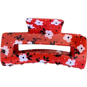 تصویر کلیپس سرامیکی قرمز - گل های 