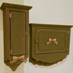 تصویر کاور جعبه فیوز چوبی با قابلیت جا کلیدی سفید 