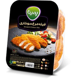 تصویر فیله مرغ سوخاری منجمد پمینا مقدار 400 گرم 